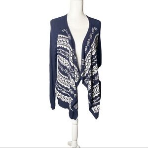 Nautica open front draped cardigan sweater Sz sm